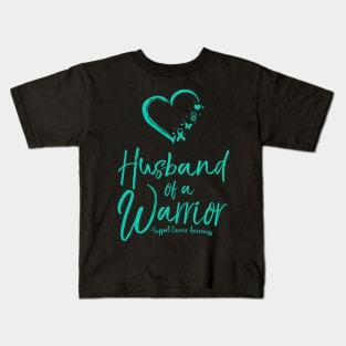 Husband Of A Warrior Cervical Cancer Awareness Kids T-Shirt